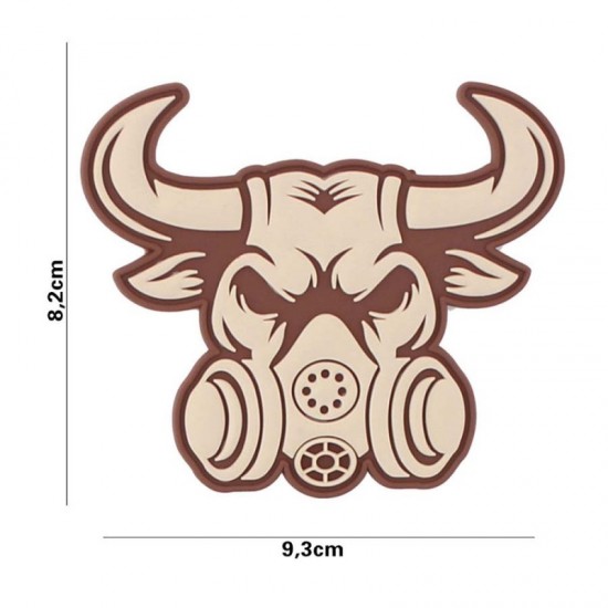 prišivak  3D PVC Gasmask Bull sand 